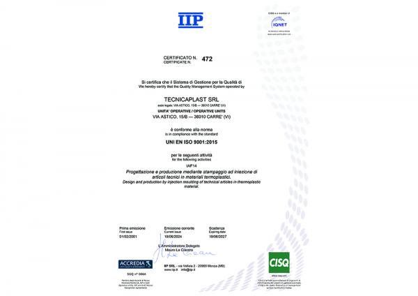 UNI EN ISO 9001 2015